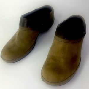 Merrell brown nubuck drizzle nubuck clog 9.5